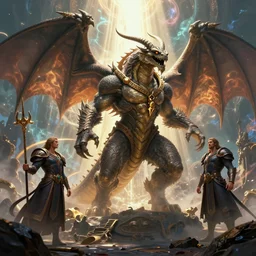 the second coming of smaug, art by artgerm and greg rutkowski and alphonse mucha, volumetric lighting, octane render, cosmic, god rays, intricate detail, cinematic, 8 k, cel shaded, unreal engine, featured on artstation, pixiv