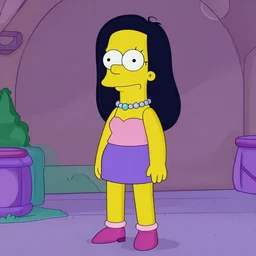 beautiful Girl in Style of the simpsons