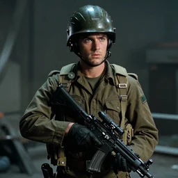 film still, a soldier, from alien 2 ( 1 9 8 6 )