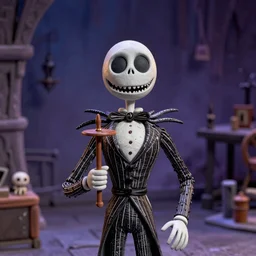 Still of Matteo Salvini in The Nightmare Before Christmas, claymation