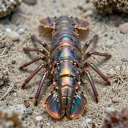 iridescent metallic giant isopod
