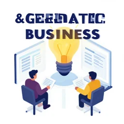isometric flat art graphic for generate business ideas that is exciting and promotional