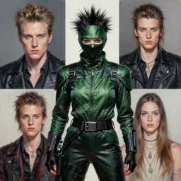 ninja, contemporary collage, highly detailed, digital painting, 4 k, hdr, punk, fashion, smooth, sharp focus, art by nick knight, sandra chevrier and john hoyland