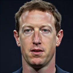 very realistic face close up zuckerberg by lzbrush