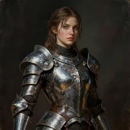 unknown the elder scrolls vi character female portrait partially clothed in metal - plated battle armor, atmospheric lighting, painted, intricate, volumetric lighting, beautiful, rich deep colors masterpiece, sharp focus, ultra detailed by leesha hannigan, ross tran, thierry doizon, kai carpenter, ignacio fernandez rios