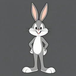 big chungus aka bugs bunny, model sheet of a character,