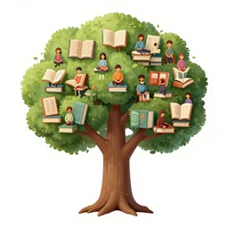 the tree that grow books that contain different stories about all humans on the earth