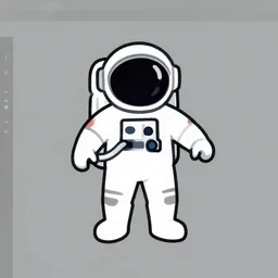 basic digital drawing in photoshop of simple astronaut