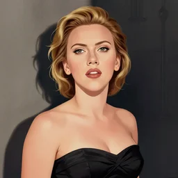 illustration of Scarlet Johansson by Al Hirschfeld