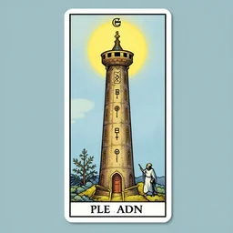tarot illustration of sauron as the tower by artstation