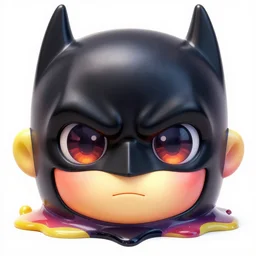 melted batman, colorful, modelsociety, radiant skin, huge anime eyes, RTX on, perfect face, intricate, Sony a7R IV, symmetric balance, polarizing filter, Photolab, Lightroom, 4K, Dolby Vision, Photography Award