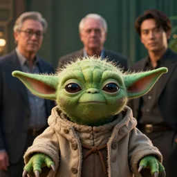 a green danny devito with yoda ears greg rutkowski, stanley artgerm lau and jason chan highly detailed, cinematic lighting, octane render, unreal engine lumen, very coherent. cinematic, hyper realism, high detail, octane render, 8 k