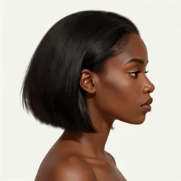 a digital painting of a black woman with futuristic hair, side portrait, yellow highlights, a comic book panel by Craig Thompson, behance contest winner, afrofuturism, marvel comics, official art, artstation hq