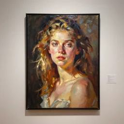 a gallery painting of a heroine by Phil noto in the style of Phil noto