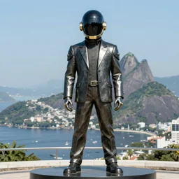daft punk statue replacing the big one over rio de janeiro