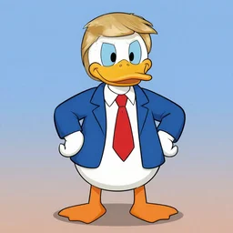 donald trump in a duck tales artstyle
