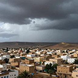heavy monsoon rains in ksar haddada in tunisia