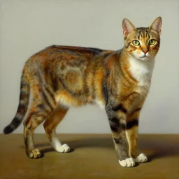 high detail painting by salvador dali of a very very very very very long cat