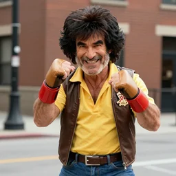 Bob Ross as a street fighter character