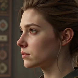 closeup profile portrait of theresa russell, detailed digital art, trending on artstation, depth of field, detailed and intricate environment, 8 k resolution, hyperrealistic, octane render