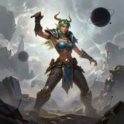 Fairy from a Black hole   as an Apex Legends character digital illustration portrait design by, Mark Brooks and Brad Kunkle detailed, gorgeous lighting, wide angle action dynamic portrait