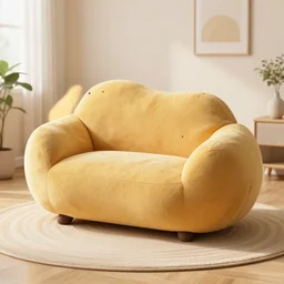 couch in the shape of a potato