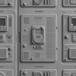 high - tech sci - fi futuristic 8 k texture life support device technology panel seamless