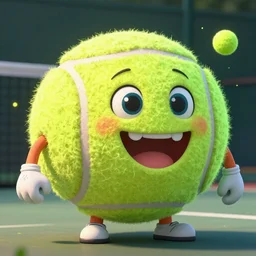 a tennis ball monster ,tennis ball, roger rabbit, digital art, fantasy, magic, trending on artstation, ultra detailed, professional illustration by Basil Gogos
