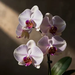 realistic still life photo of orchids