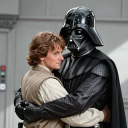 anakin skywalker hugging darth vader