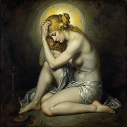 dipression as greek goddes, craig mullins, j. c. leyendecker, lights, art by ernst haeckel, john william godward, hammershøi,,