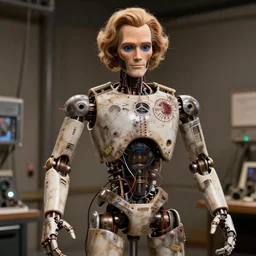 animatronic John C. Reilly, exposed wires, photo, Stan Winston studios, detailed, 4k