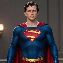 tom holland as an evil blond superman