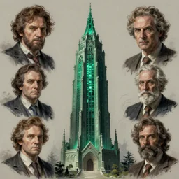 emerald tower, horror, highly detailed, character portrait, digital painting, artstation, concept art, matte, sharp focus, illustration, art by artgerm and greg rutkowski and michael whelan and gustave dore and alphonse mucha