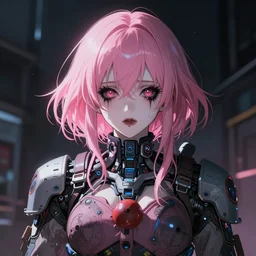 by kyoto animation, very creepy clown ghost in the shell girl pink hair, tears from the eyes, wearing cyberpunk intricate streetwear, beautiful, detailed portrait, intricate complexity, ilya kuvshinov, cell shaded, 4 k, concept art, by wlop, ilya kuvshinov, greg rutkowski, sharp focus, volumetric lighting, cinematic lighting