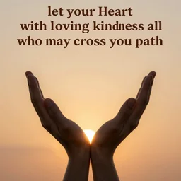 let your heart burn with loving kindness for all who may cross you path, no text