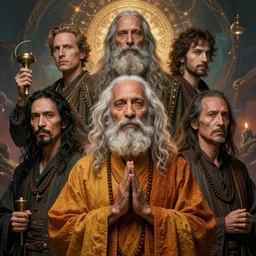 hyper detailed photorealistic majestic terence mckenna etheogenic monk portrait by artgerm, tom bagshaw, donato giancola, victo ngai, geof darrow, chris moore, intricate, epic, masterpiece, volumetric lighting