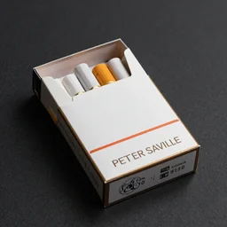 design for a cigarette pack, by peter saville