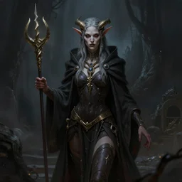 a concept art painting of a evil female half - orc priest, art by karol bak and mark brooks and artgerm, centered, trending on artstation