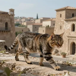 cat - canibal walking on ancient city, very detailed fine art, top of pinterest, trend of artistation, style of ( ( ( ( ( greg rutkowski ) ) ) ) )
