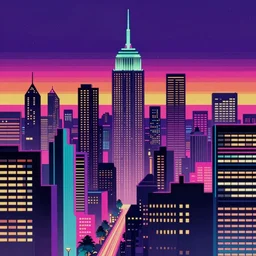 8k digital art wallpaper 1980s city scape