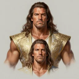 symmetry!! portrait of ric flair, dnd, intricate, elegant, highly detailed, digital painting, artstation, concept art, smooth, sharp focus, illustration, art by artgerm and greg rutkowski and alphonse mucha