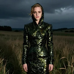 emma watson wrapped in sushi seaweed, fashion photography