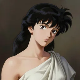 portrait of Megara, expressive pose, highly detailed, digital painting, smooth, sharp focus, by Akira Toriyama