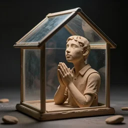 high quality photo he does not stare upon the air through a little roof of glass ; he does not pray with lips of clay, artstation highly detailed, cinematic lighting, ricardo bofill anka zhuravleva, dramatic lighting, long shot, ground angle, uhd 8 k, shallow depth of field