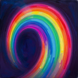 Beautiful vibrant neon rainbow abstraction, Apofiss painting, Artstation, I can\'t believe how detailed and smooth this is