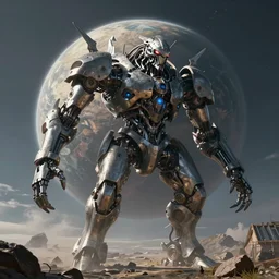 a planet sized mechanical eldritch abomination, digital art, detailed, realistic, artstation