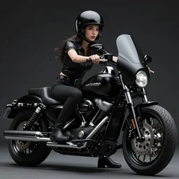 black harley queen, high detail of the face, full body, high detail, high modernization, cinematic, dynamic lighting, ultra mega super hyper realistic, ultra mega super hyper beautiful