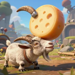 cheese wheel crushing a goat's head, photo. apex legends ingame gigashot