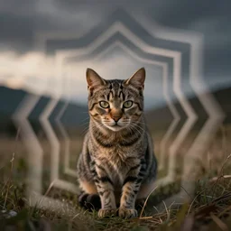 a cat, enigmatic image, optical illusion
